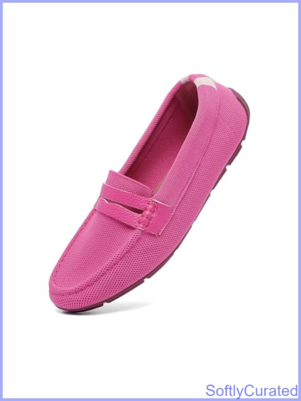 Knit Slip On Loafers Round Toe Comfort Walking Flats